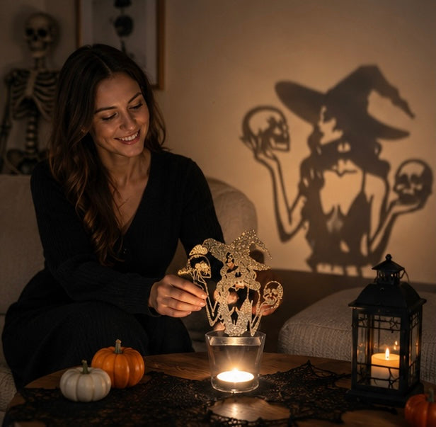 Halloween Decorative Candle Holder – Scary Resin Candlestick Ornament Desk Accessory for Haunted Room Ambiance and Festival Party Décor
