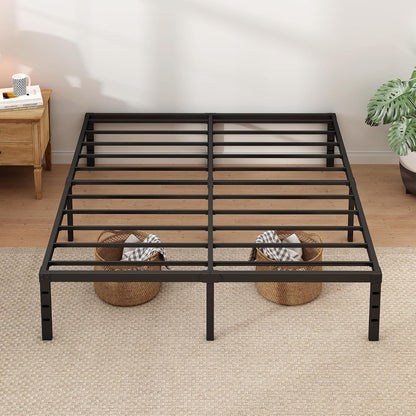 Metal Bed Frame,Queen Size Bed Frame with Storage Space