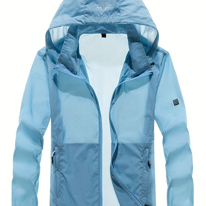 Men’s Lightweight Sun Protection Jacket – Quick-Dry Hooded Outdoor Windbreaker for Running, Hiking & Summer UV Defense
