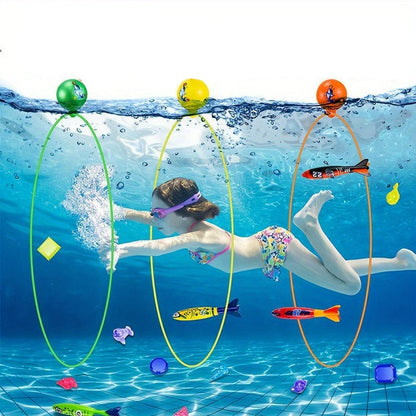 Underwater Fun Dive Rings – Colorful Swimming Toys for Kids’ Pool Games, Perfect for Improving Diving Skills and Water Confidence