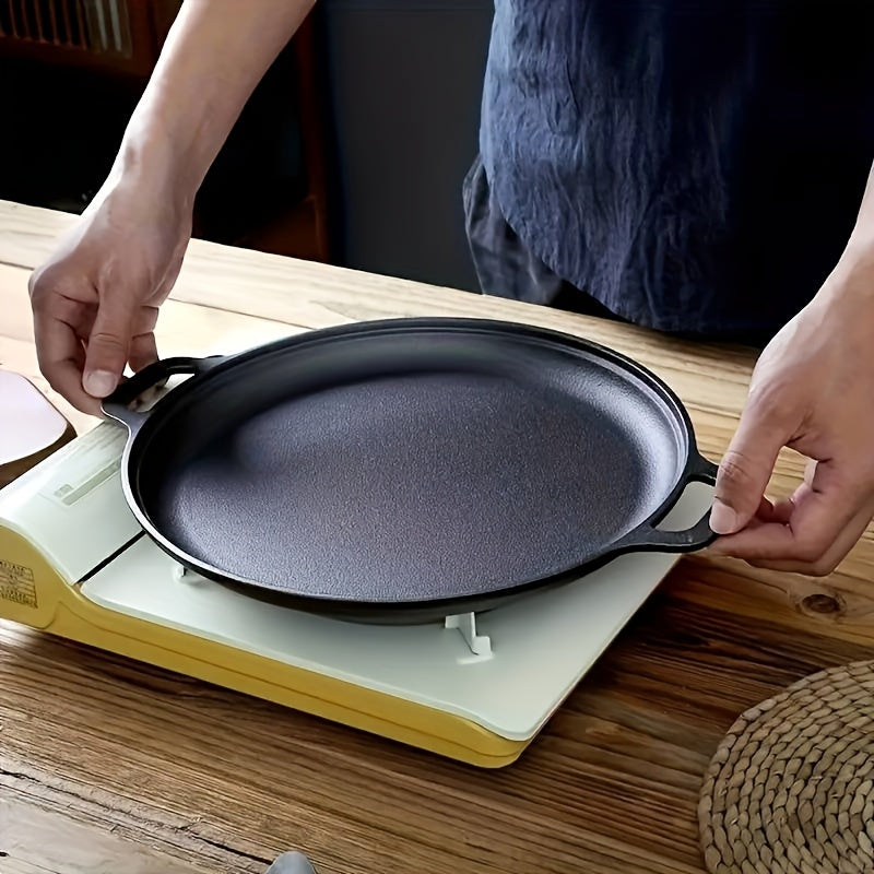 Cast Iron Griddle Grill – Durable Reversible Pan for Searing, Baking, and Grilling Indoors or Over Open Flames Outdoors