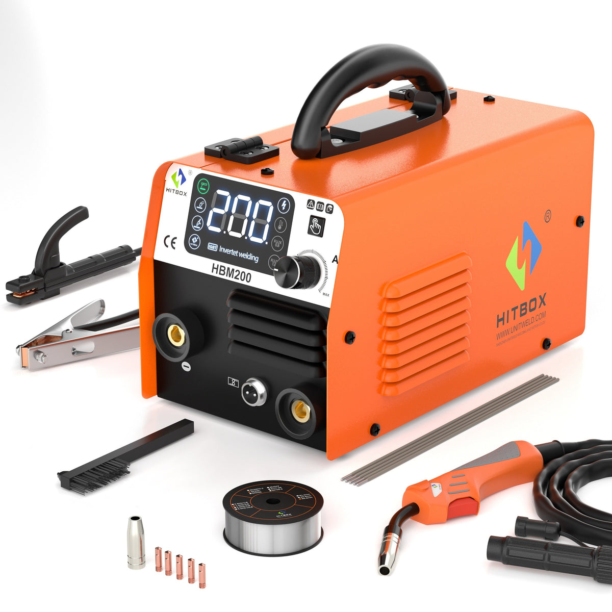Multi-Process Welder – 3-in-1 MIG/TIG/Stick ARC Welding Machine with Dual Voltage 200A Output for Steel & Iron