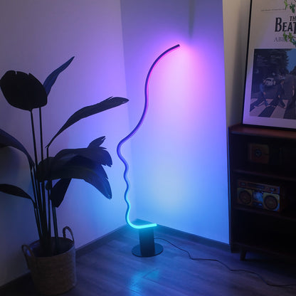 RGB Modern Face Floor Lamp – Color-Changing LED Standing Light with 56 Modes for Bedroom, Gaming Room, and Creative Home Décor