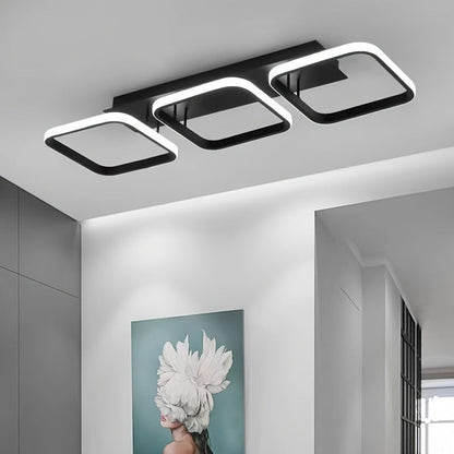 Modern Triangular LED Ceiling Light – Adjustable 3-Color Temperature Metal Fixture for Contemporary Home Lighting
