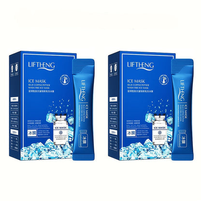 Blue Copper Peptide Ice Mask – Hydrating Freeze-Dried Skincare for Glowing, Firm, and Rejuvenated Complexion Anytime