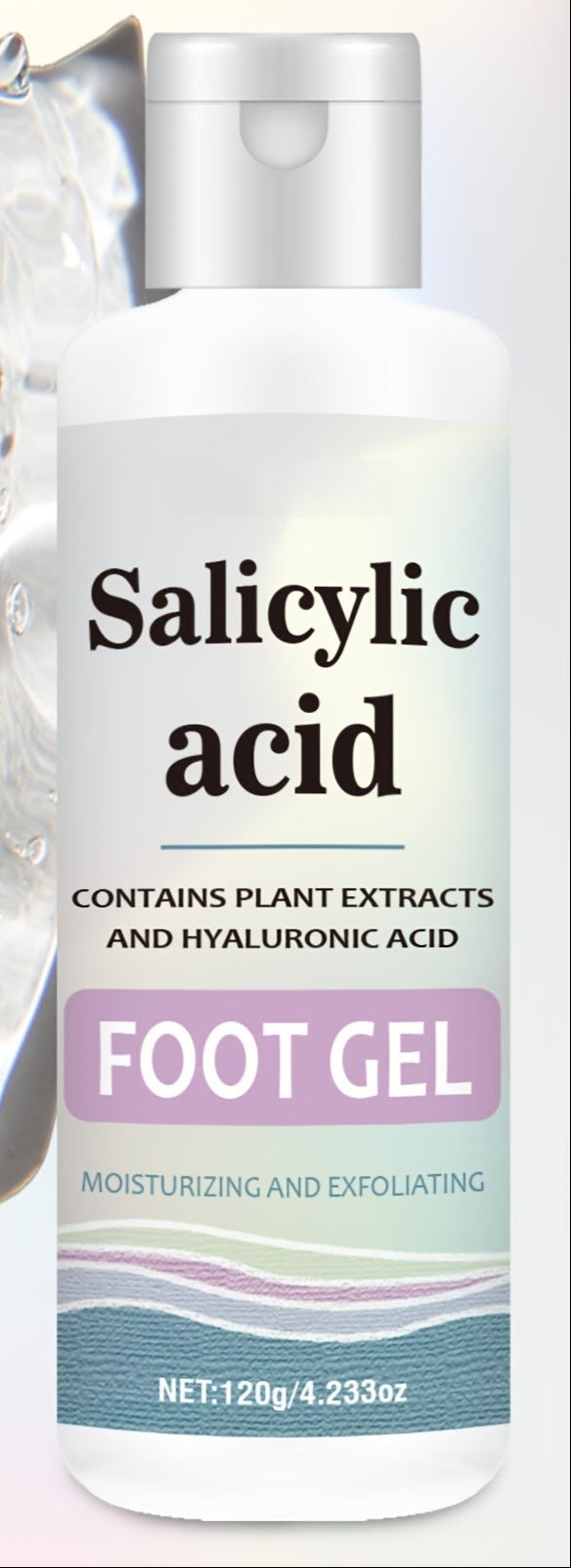 Salicylic Acid Foot Gel – Exfoliating and Moisturizing Heel Cream for Dry Cracked Feet, Smooth Callus Removal, Nourishing Daily Repair Foot Treatment