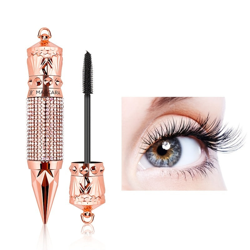 Scepter Mascara with Rhinestone Shell – Waterproof, Smudge-Proof Formula Creates Naturally Long, Thick, and Curled Eyelashes for Glamorous All-Day Wear