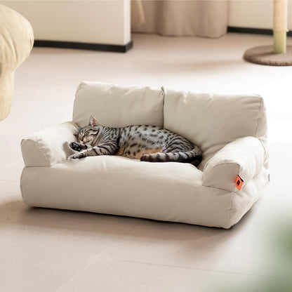 Cozy Pet Sofa Bed for Cats & Small Dogs- Soft Washable Cushion with Non-Slip Base for Up to 25lbs of Furry Comfort