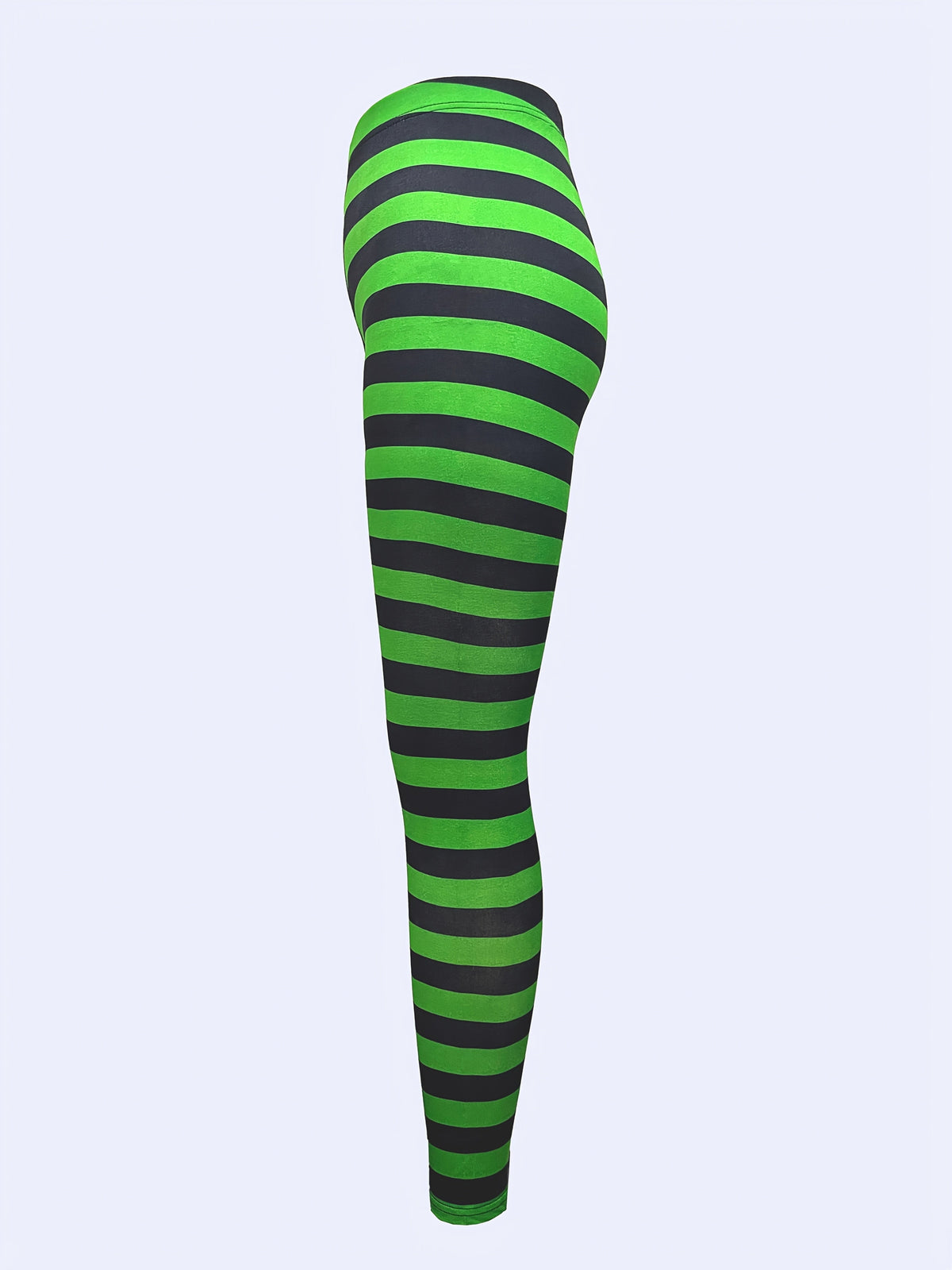 Striped Clover Print Women’s Leggings – Knit Jeggings for St. Patrick’s Day with Soft Fit & Stretch for Spring/Fall Comfort Style