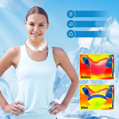 Reusable Neck Cooling Tube Set – Wearable Ice Neck Ring Cooling Wrap Freezing Below 28°C for Hot Weather Relief