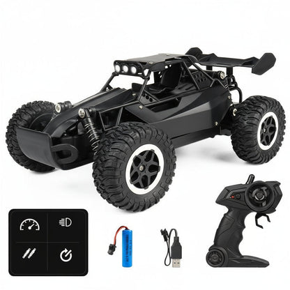 High-Speed Off-Road RC Buggy – 1:16 Scale 2.4GHz Remote Control Car with LED Lights & Rechargeable Battery