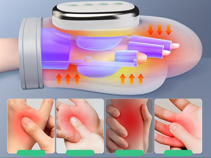 Hand Massager with Heat Compression – Pain Relief Therapy for Hands and Wrists, Relieve Stiffness, Improve Circulation, Relax Muscles, Ideal for Home and Office Use