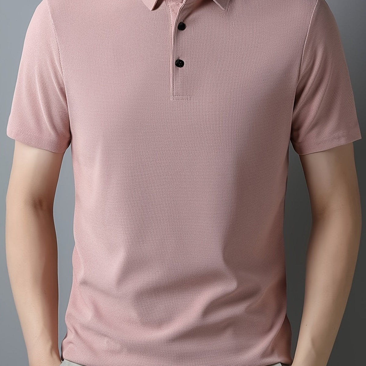 Men’s Short Sleeve Henley Shirt – Casual Lapel Collar Golf Top, Breathable Summer Sportswear for Outdoor Activities