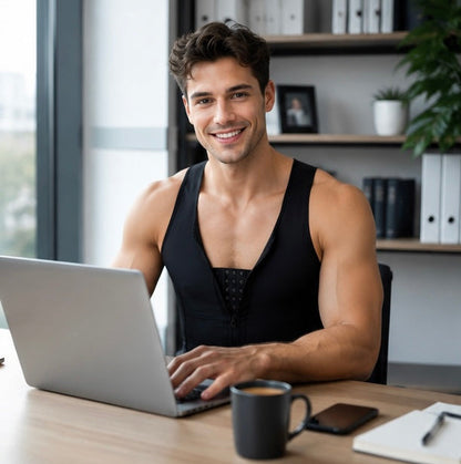 Men's Compression Shapewear Vest - Slimming Waist Trainer Top for Body Sculpting, Support and Everyday Confidence