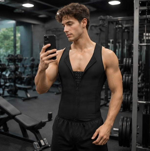 Men's Compression Shapewear Vest - Slimming Waist Trainer Top for Body Sculpting, Support and Everyday Confidence