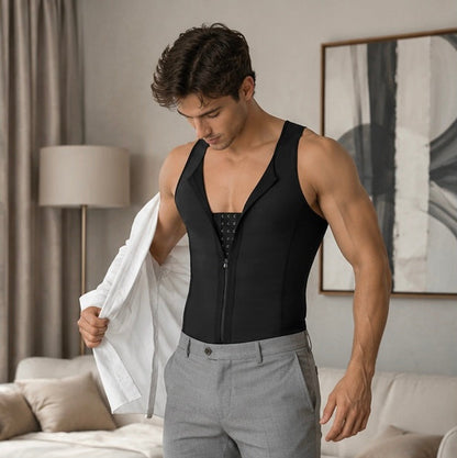 Men's Compression Shapewear Vest - Slimming Waist Trainer Top for Body Sculpting, Support and Everyday Confidence