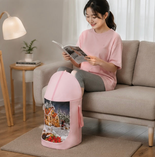 Portable Foot Soaking Basin - Foldable Calf Insulation Bath Bucket for Home Spa and Relaxation Therapy