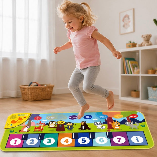 Interactive Piano Mat for Kids – Musical Floor Keyboard Dance Mat with Sounds, Educational Music Toy for Toddlers, Boys & Girls Gift