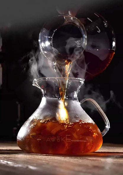 Coffee Carafe – 450ml Glass Sharing Pot with Water Level Display for Manual Brewing, Pour Over, and Barista Accessories