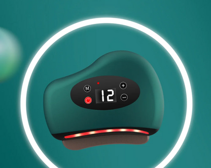Electric Hot Compress Guasha Massager – 9/12 Gear Facial & Body Scraping Tool