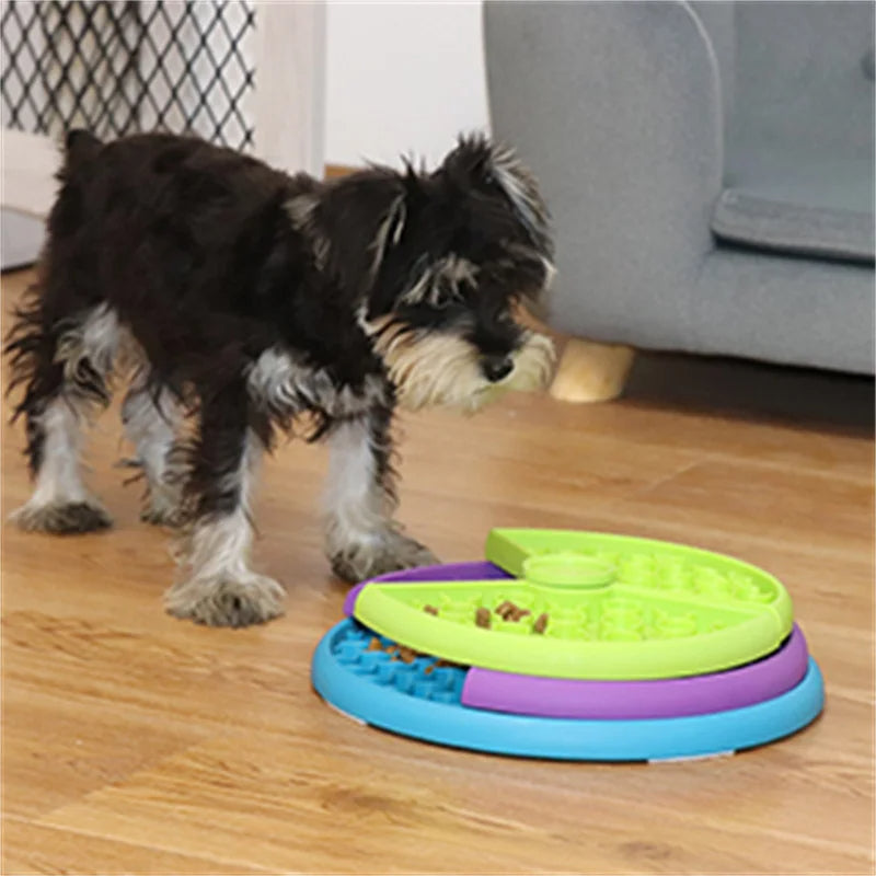 Anti-Choking Pet Slow Feeder Bowl – Rotating Puzzle Dish for Cats & Dogs