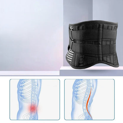 Adjustable Back Brace for Pain Relief – Breathable Lumbar Support Belt for Herniated Disc, Sciatica, and Scoliosis Recovery