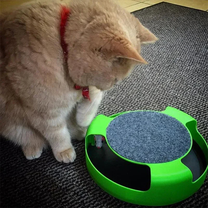 Cat Turntable Scratching Toy – High Mouse Trap Game Board for Educational Play, Fun Pet Entertainment with Scratching & Swivel Action