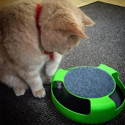 Cat Turntable Scratching Toy – High Mouse Trap Game Board for Educational Play, Fun Pet Entertainment with Scratching & Swivel Action
