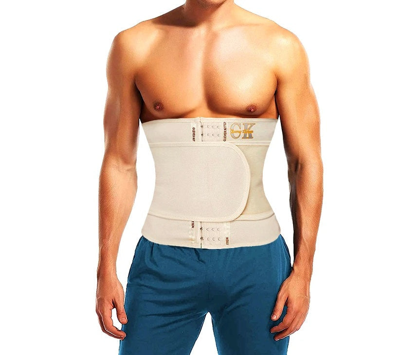Waist Trainer Sports Belt for Men – Slimming Gym Corset with Belly Trimmer, Body Shaper Wrap for Weight Loss and Core Support