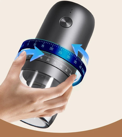 Electric Coffee Bean Grinder – 1800mAh Rechargeable Grinder with 40 Adjustable Gears for Fresh Home Brewing & Flavorful Mornings