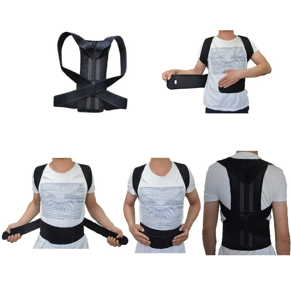 Adjustable Posture Corrector Corset - Back Straightener with Lumbar Support for Scoliosis & Pain Relief in Daily Use