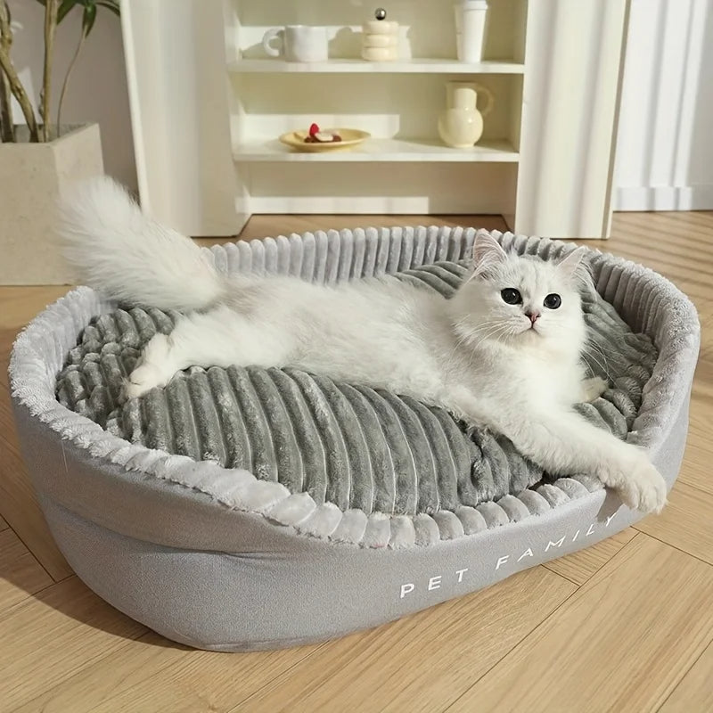 Ultra-Soft Plush Dog Bed - Bite-Resistant, Dirt-Proof, Machine Washable Cozy Haven for All Season Pet Comfort