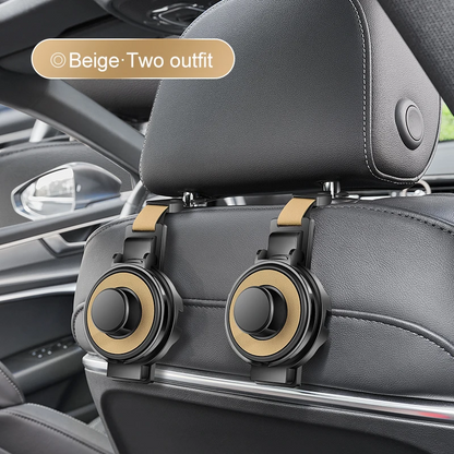 Car Seat Headrest Hook & Cup Holder – Multi-Functional Backseat Organizer for Bags & Drinks