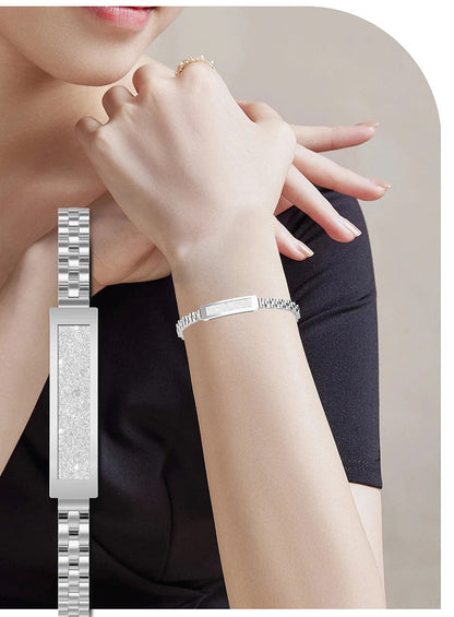 Smart Chain Bracelet for Women – Bluetooth Fitness Tracker with Heart Rate, Blood Oxygen, Sleep Monitor, Multi-Sport Modes & App Sync