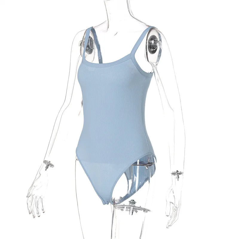 Strappy Bodycon Bodysuit – Sleeveless Sheer Jumpsuit for a Sexy Summer Look Perfect for Beach Getaway