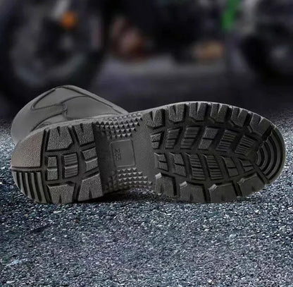 Men’s Classic Motocross Motorcycle Boots – Waterproof Touring Footwear with Reinforced Heel and Toe for Rugged Ride Comfort & Style