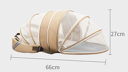 Outdoor Breathable Pet Carrier Backpack – Expandable Mesh Shoulder Bag for Cats & Dogs, Portable Travel Cage for Hiking & Vet Visits