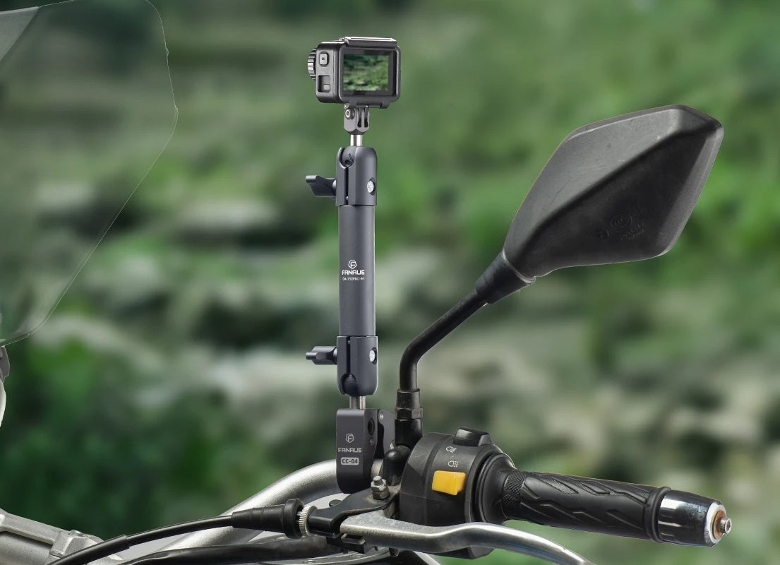 Aluminum Double Socket Arm for 20mm Ball Mount – Swivel Extension for GoPro, Insta360, Motorcycle, Bike Cameras