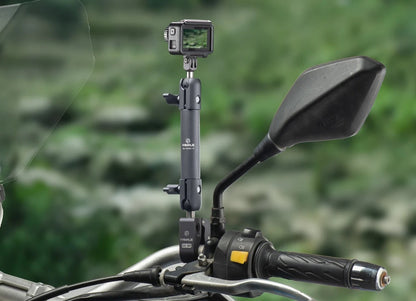 Aluminum Double Socket Arm for 20mm Ball Mount – Swivel Extension for GoPro, Insta360, Motorcycle, Bike Cameras