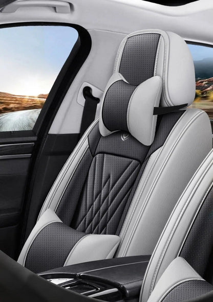 Luxury Leather Car Seat Covers for Skoda – Custom-Fit for Octavia, Rapid, Kodiaq & More Models, Stylish All-Season Interior Upgrade