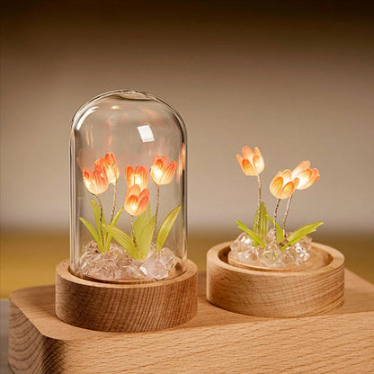Handmade Tulip Night Light – DIY Romantic Flower Lamp for Bedroom, Living Room and Cozy Ambient Decor