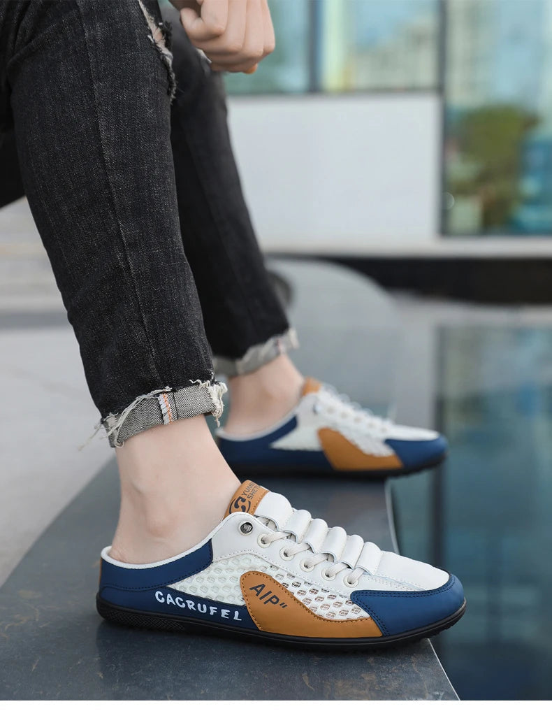 Men’s Soft-Soled Half Slippers – Trendy Summer Casual Shoes with Comfortable Cushion Support for Everyday Stylish Walking