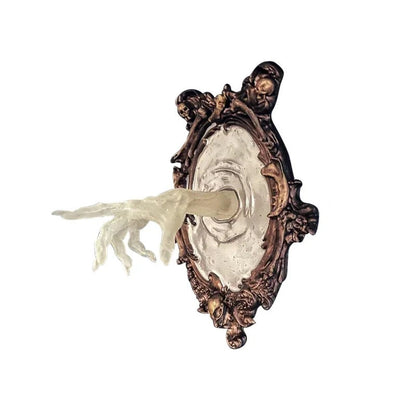 Gothic Devil Hand Wall Decor - Resin Spooky Sculpture Frame with Luminous Effect, Halloween Home Decoration Prop