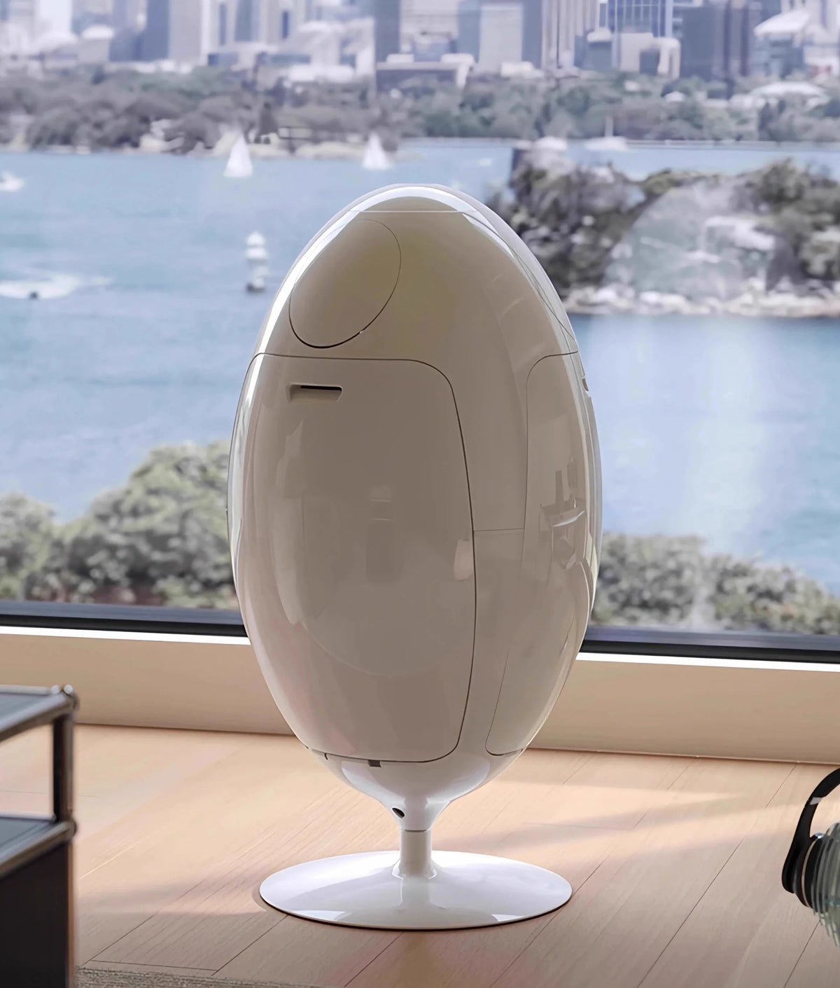 Dinosaur Egg Eco-Friendly Trash Can – Light Luxury Egg-Shaped Bin for Modern Living Room Storage and Stylish Home Organization