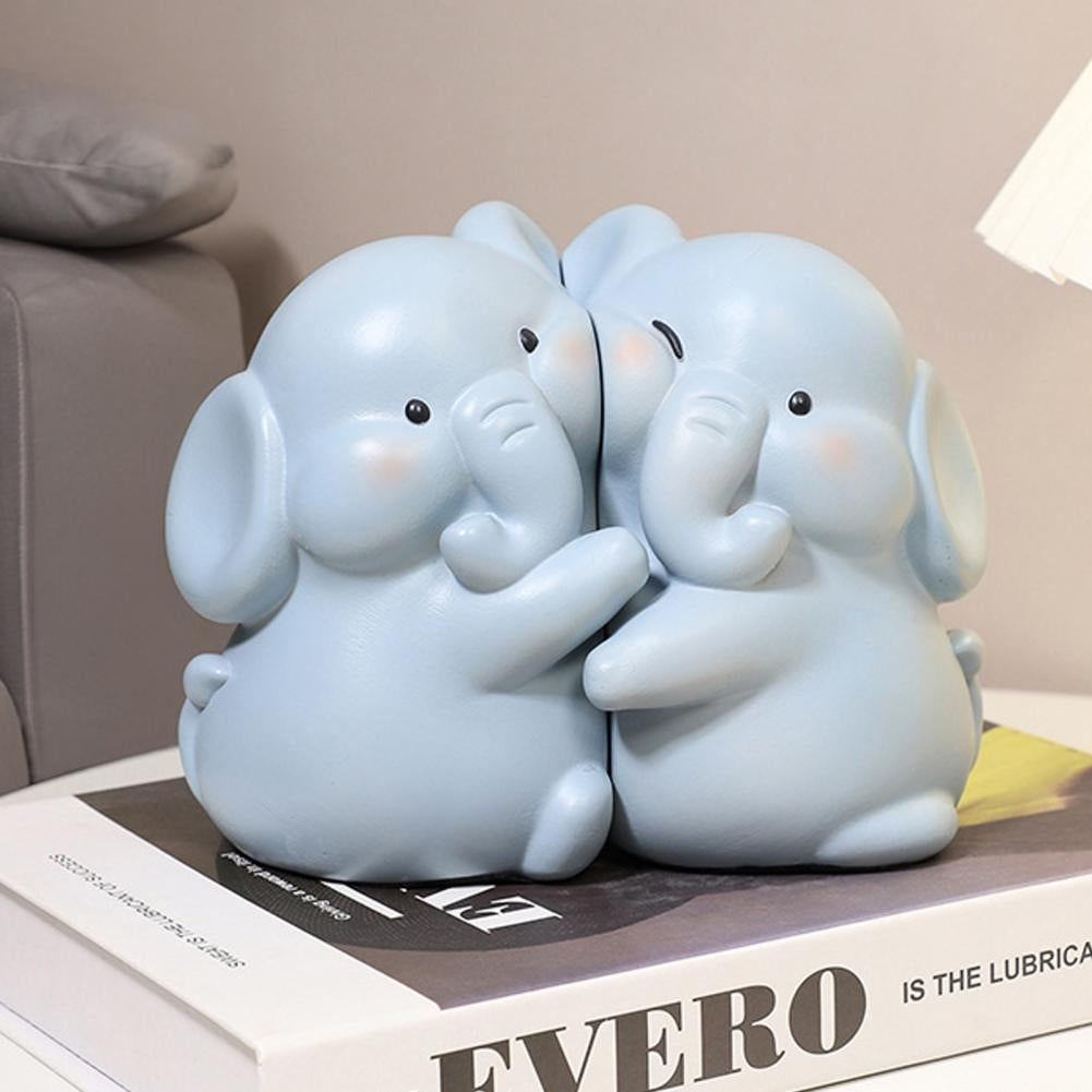 Hug Duck Bookends – 2pcs. Heavy-Duty Resin Animal Book Stoppers