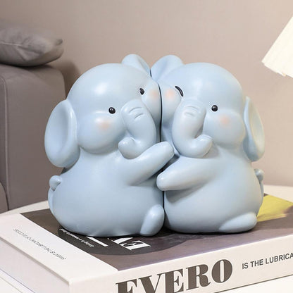 Hug Duck Bookends – 2pcs. Heavy-Duty Resin Animal Book Stoppers