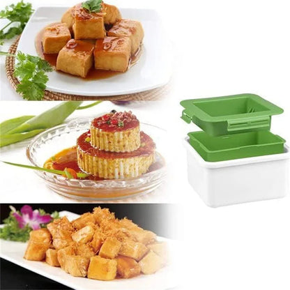 Three-Layer Tofu Press Mold - Safe Kitchen Gadget for Water Removal & Homemade Soybean Curd, Easy & Clean Tofu Making Tool
