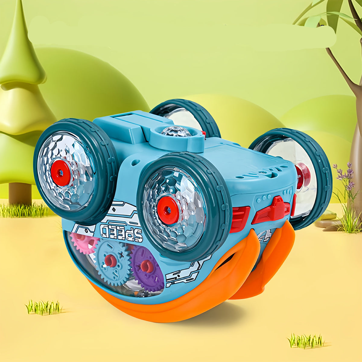 Automatic Dump Truck Toy with Lights and Music – Self-Driving Colorful Action Toy for Kids’ Birthday and Holiday Fun with Endless Playtime