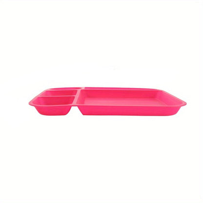 Pink Square Kids Dinnerware Set – 24pcs BPA-Free Plates, Bowls, Cups, Forks, and Spoons, Microwave & Dishwasher Safe, Perfect for Daily Meals and Snacks