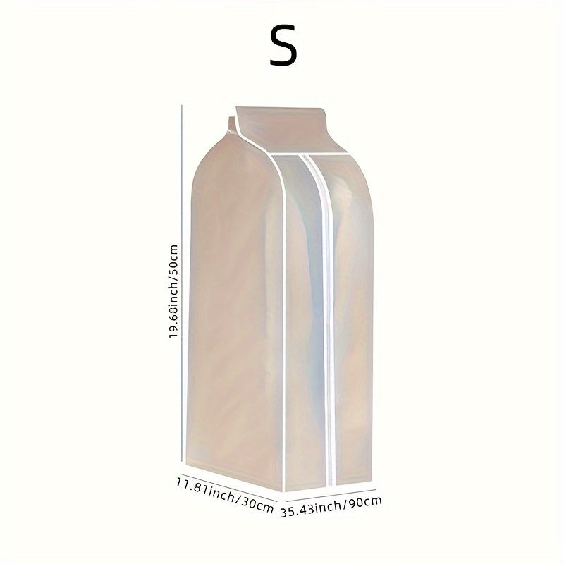 Foldable Transparent Hanging Clothes Dust Cover – Wardrobe Garment Protector for Dresses, Coats and Long Clothing